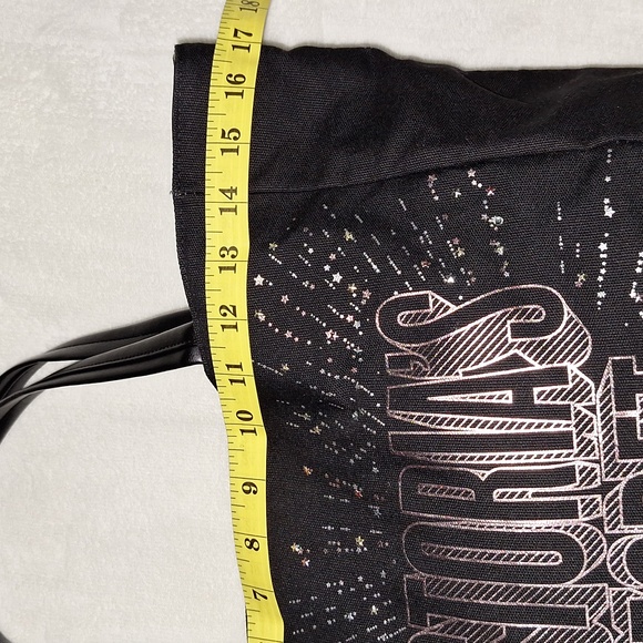 🌟 Victoria’s Secret Black Canvas Sparkle Tote Bag - Picture 10 of 16